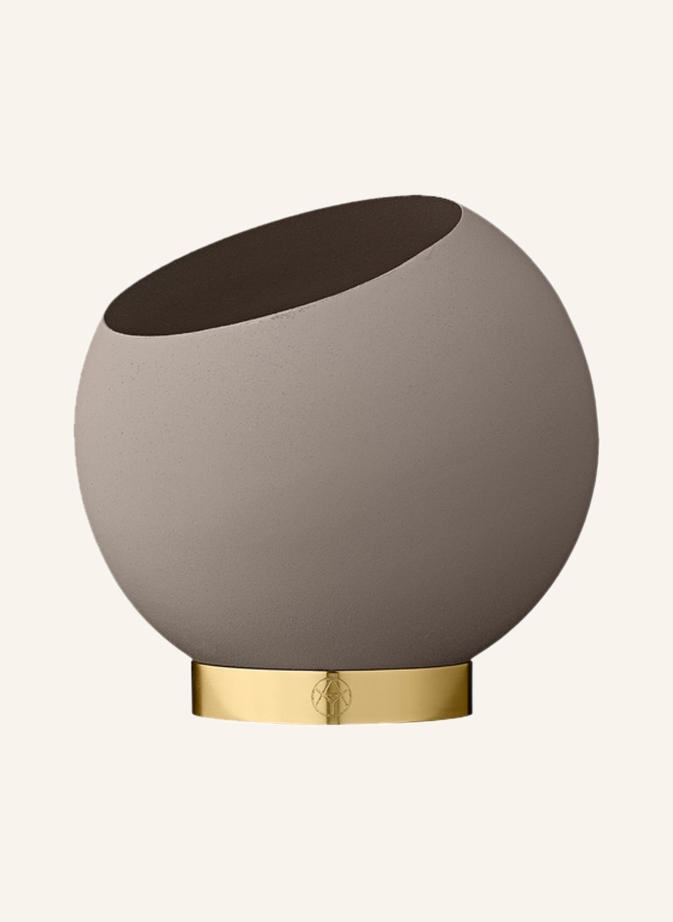 AYTM Flower pot GLOBLE EXTRA SMALL, Color: LIGHT GRAY/ GOLD (Image 1)