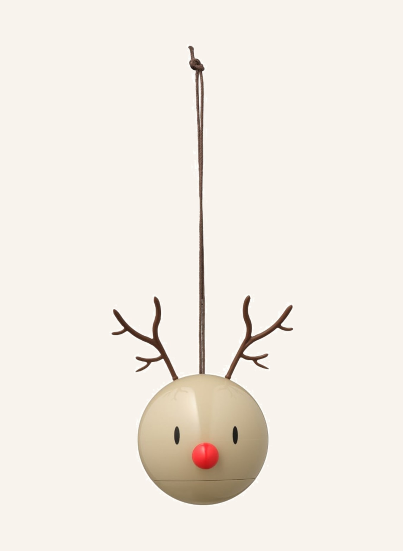 Hoptimist 2er-Set Weihnachtskugeln REINDEER: WEISS / DUNKELBRAUN / ROT