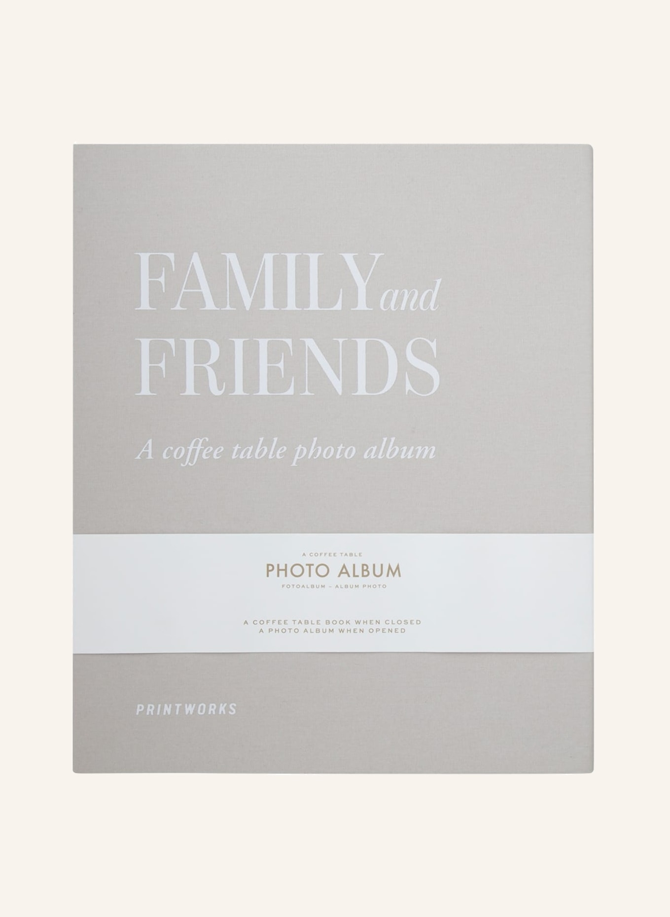 PRINTWORKS Fotoalbum FAMILY AND FRIENDS, Farbe: HELLGRAU/ WEISS (Bild 1)