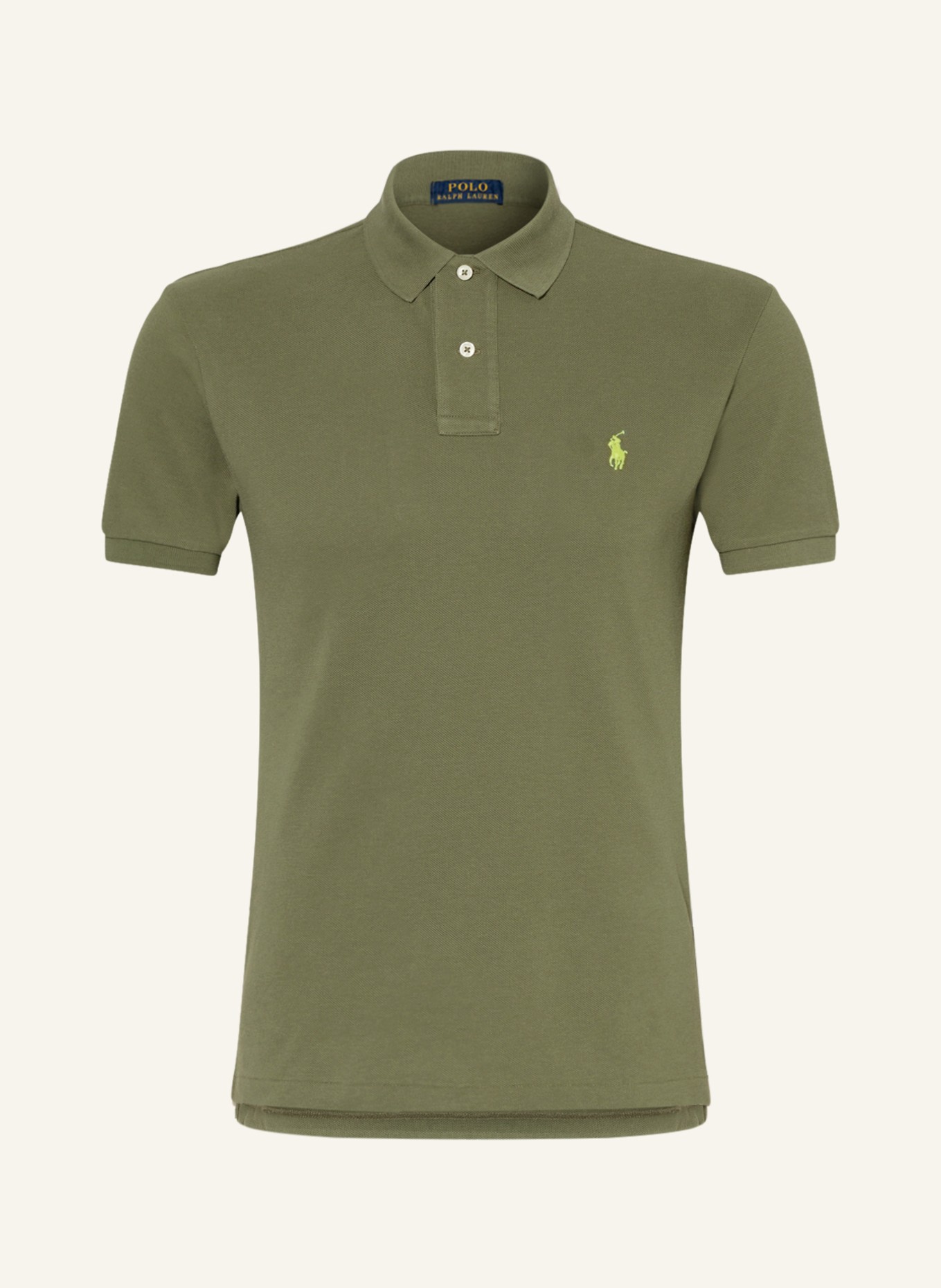 POLO RALPH LAUREN Piqué polo shirt slim fit, Color: OLIVE (Image 1)