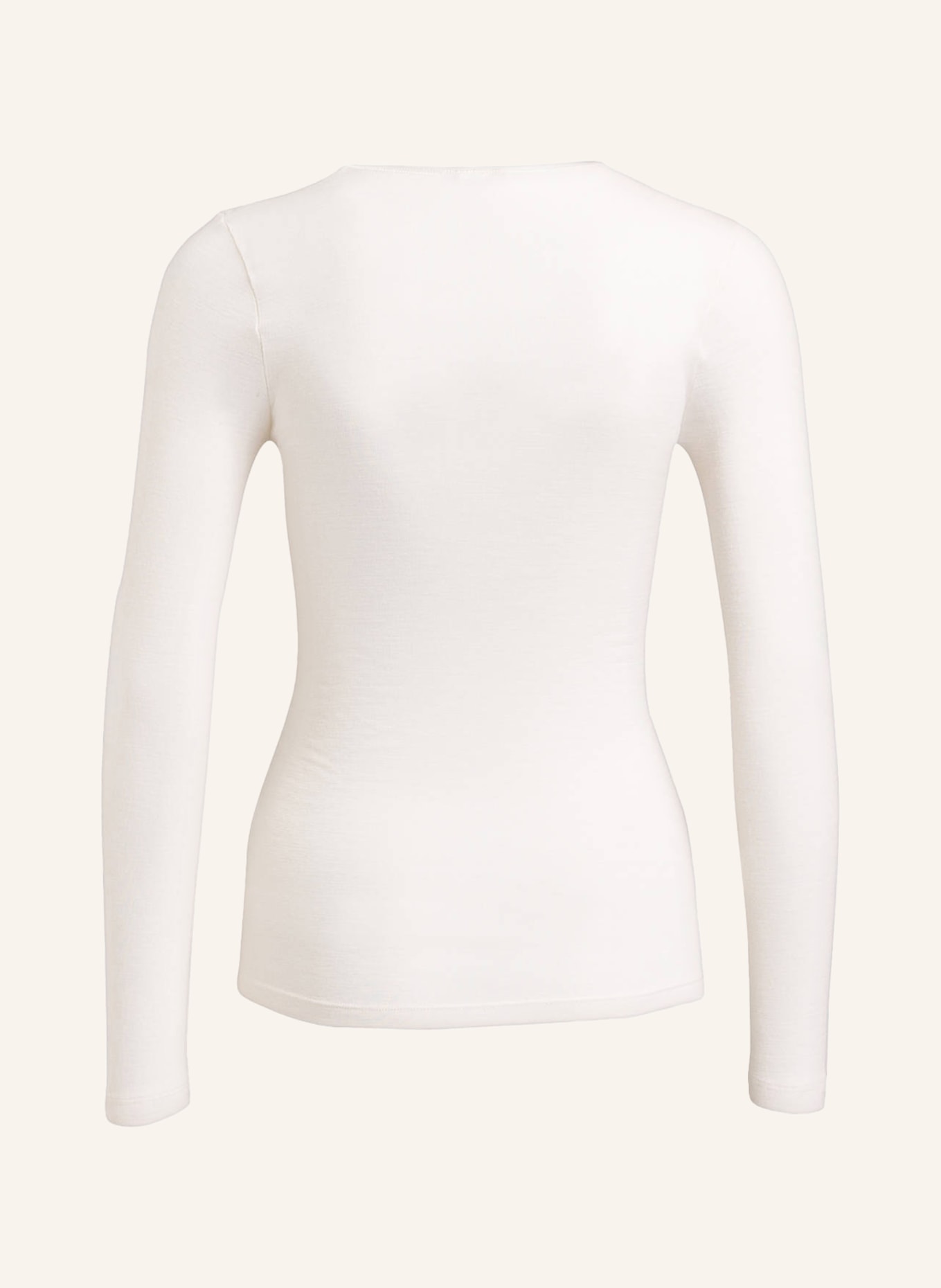 HANRO Long sleeve shirt WOOLEN SILK made of merino wool with silk, Color: CREAM (Image 2)