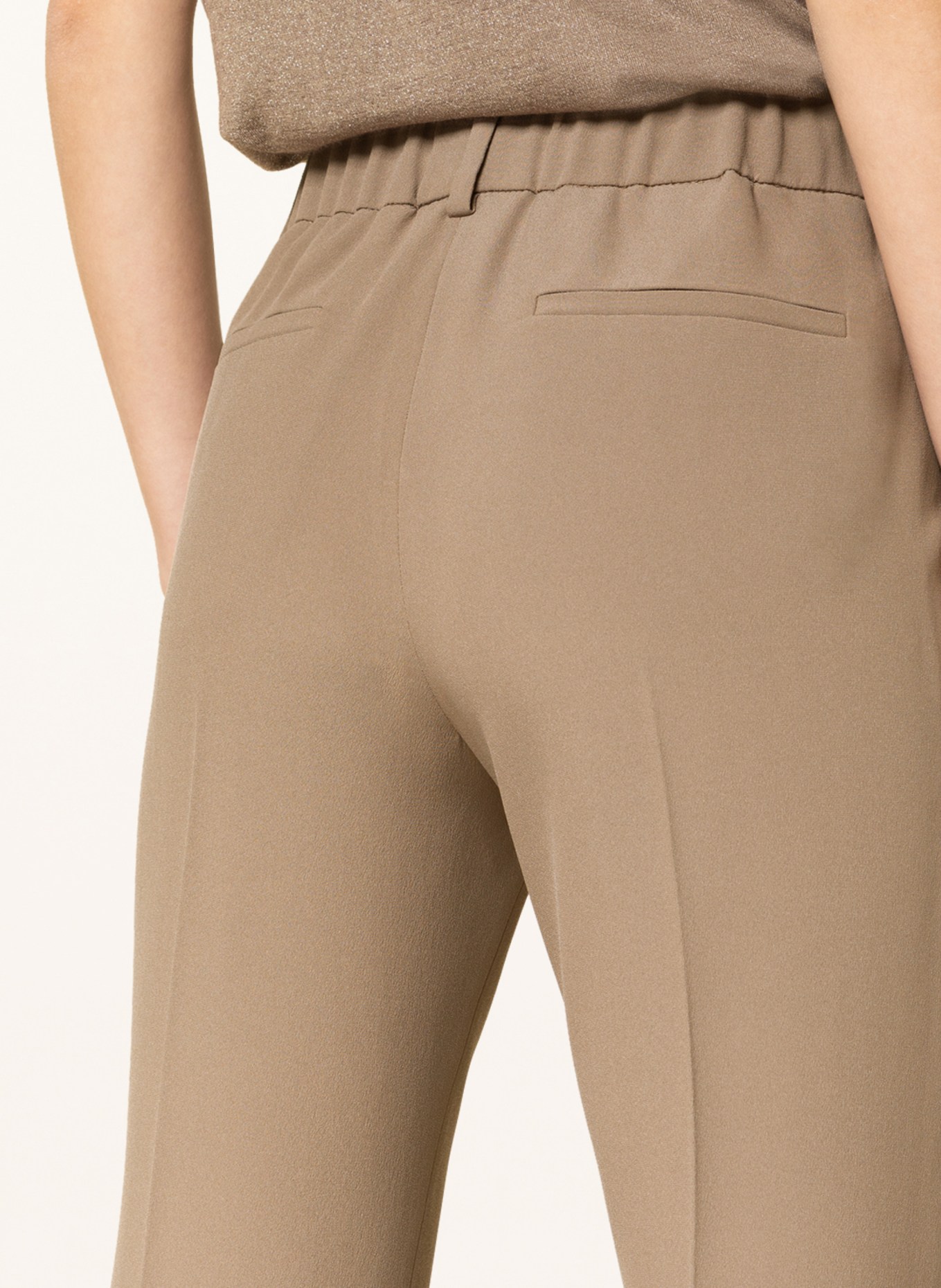BRUNELLO CUCINELLI 7/8 trousers with silk, Color: BEIGE (Image 5)