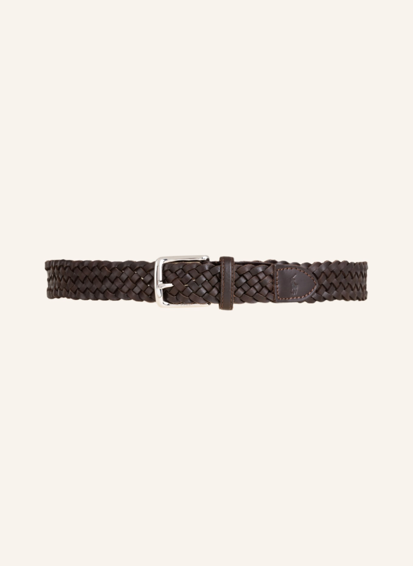 POLO RALPH LAUREN Braided belt made of leather, Color: DARK BROWN (Image 2)