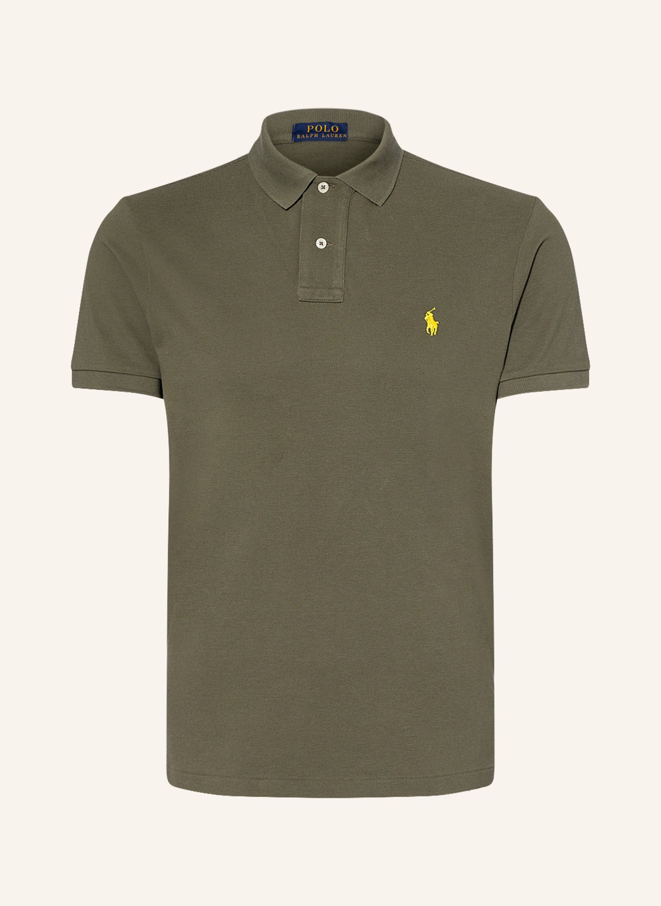 POLO RALPH LAUREN Piqué polo shirt custom slim fit , Color: OLIVE (Image 1)