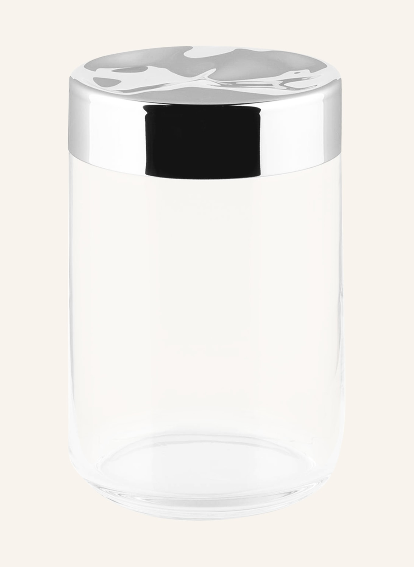 ALESSI Storage container JULIETA, Color: SILVER/ WHITE (Image 1)