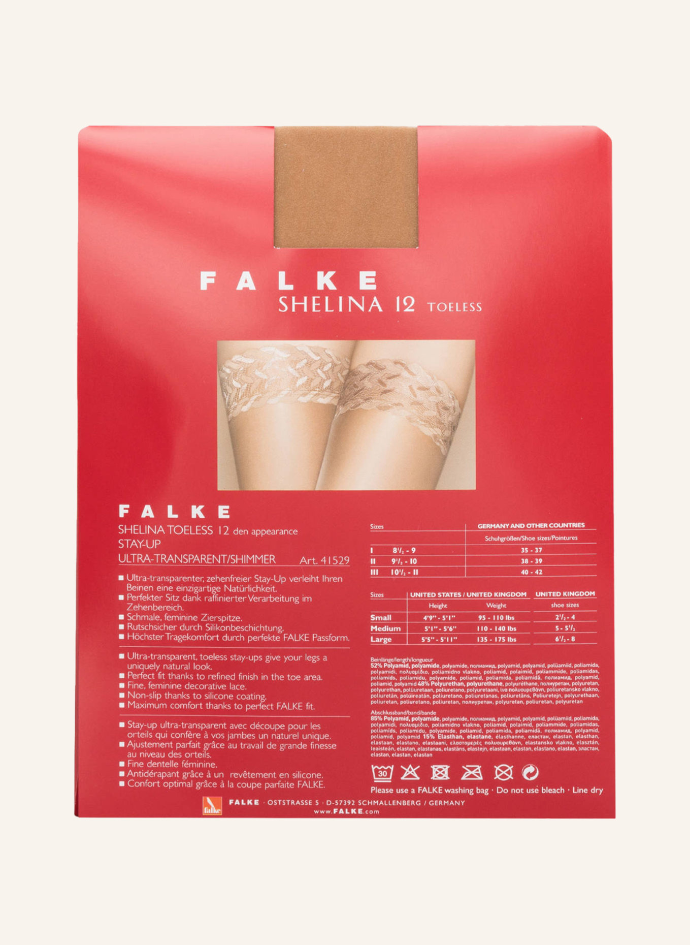 FALKE Stay-up stockings SHELINA TOESLESS , Color: 4169 POWDER (Image 4)
