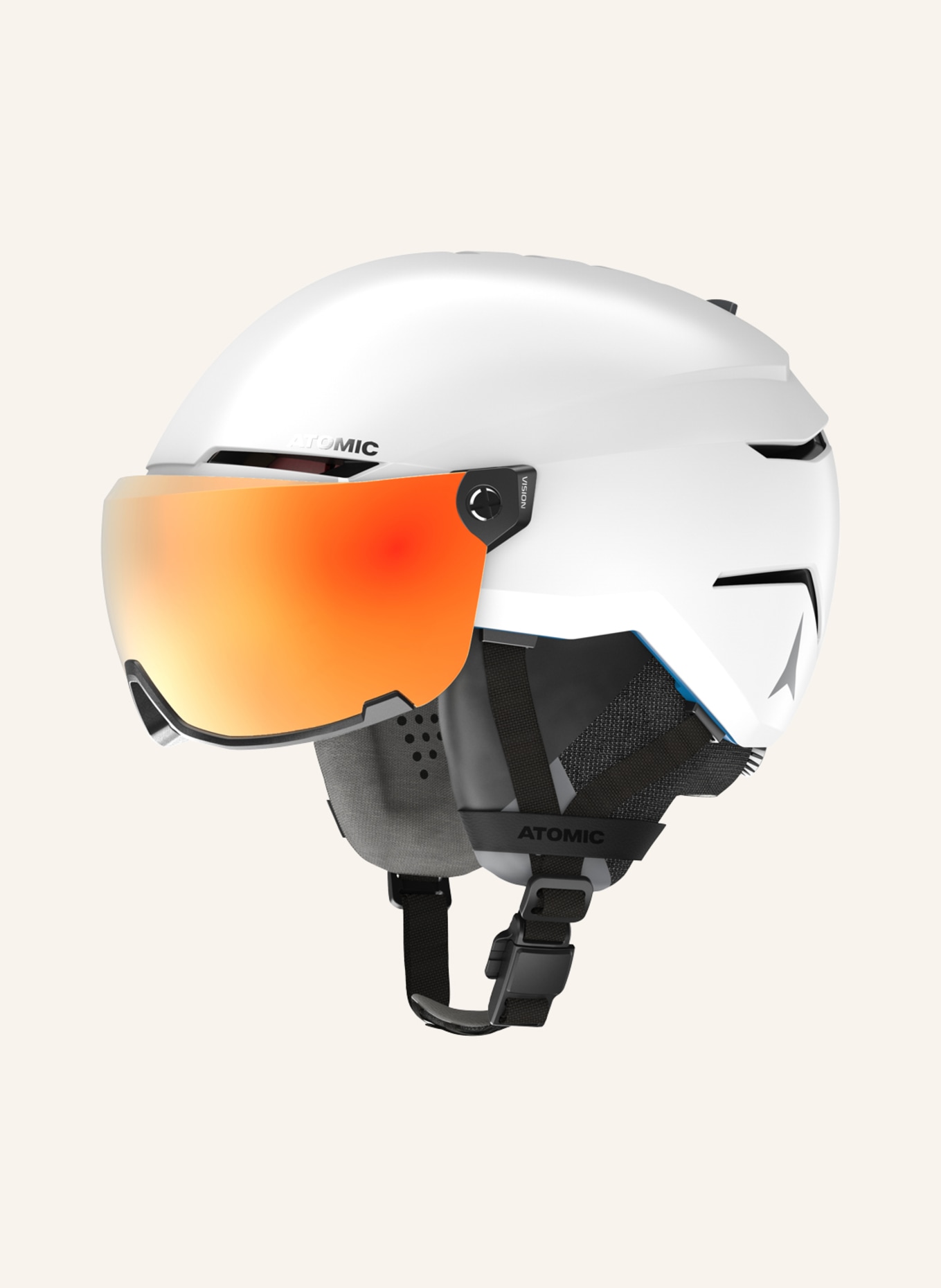 ATOMIC Ski helmet ATOMIC SAVOR AMID VISOR HD in white
