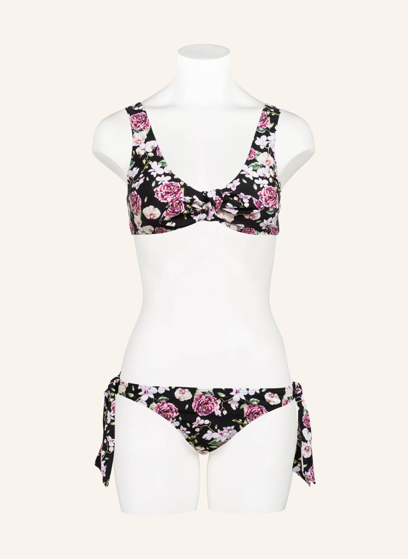 Hot Stuff Bustier-Bikini-Top, Farbe: SCHWARZ/ WEISS/ ROSA (Bild 2)