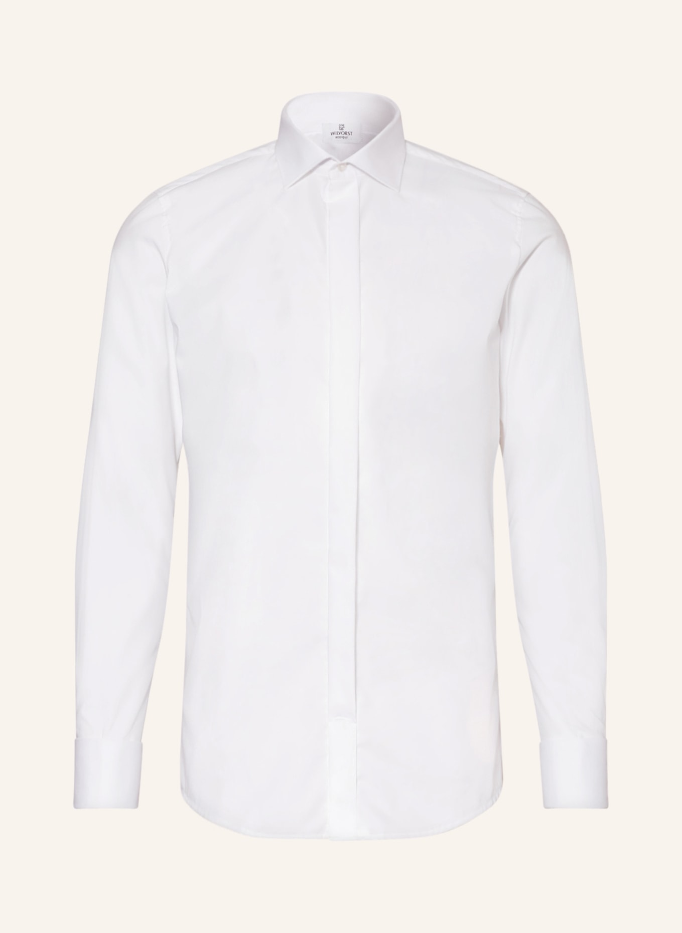 WILVORST Tuxedo shirt body fit, Color: WHITE (Image 1)