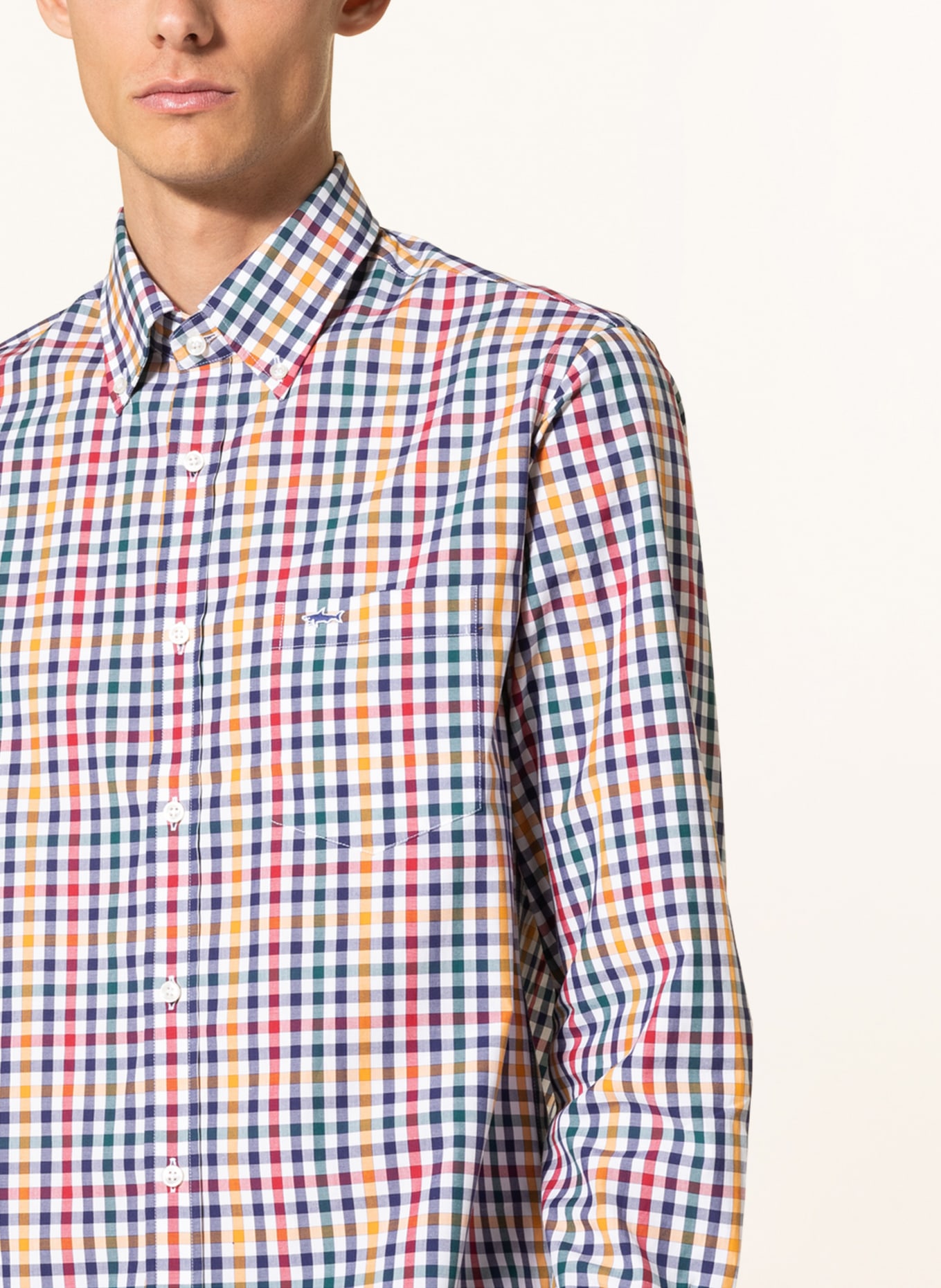 PAUL & SHARK Shirt regular fit , Color: WHITE/ BLUE/ RED (Image 4)