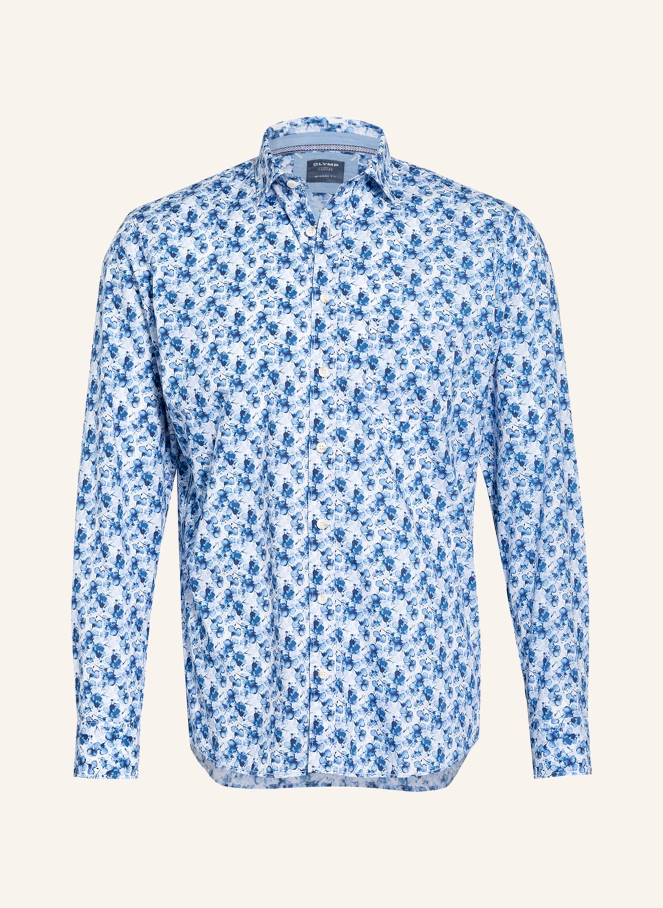 OLYMP hellblau fit Hemd weiss/ blau/ in Casual modern