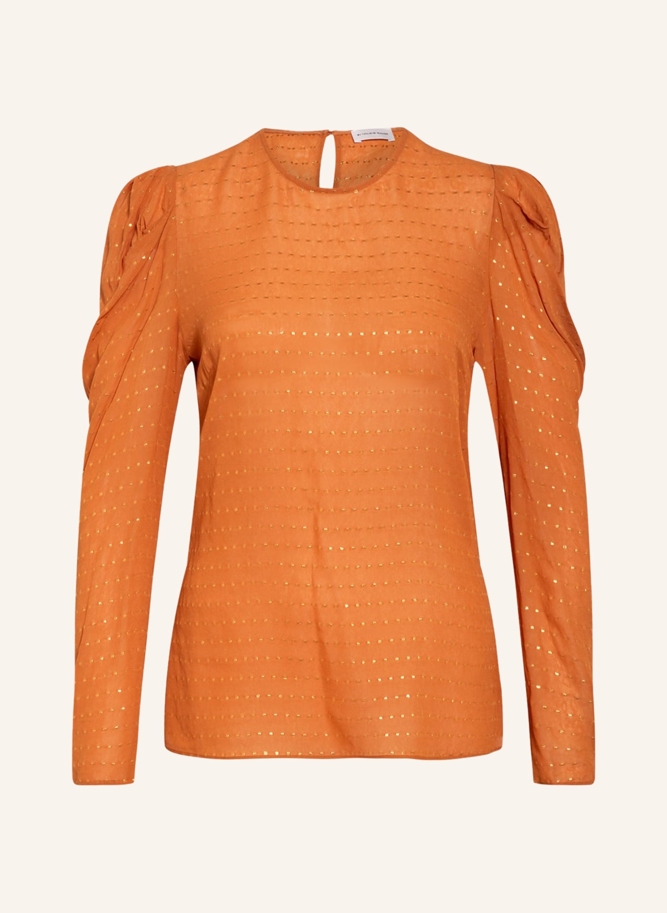 BY MALENE BIRGER Shirt blouse CICERO with glitter thread , Color: DARK ORANGE (Image 1)
