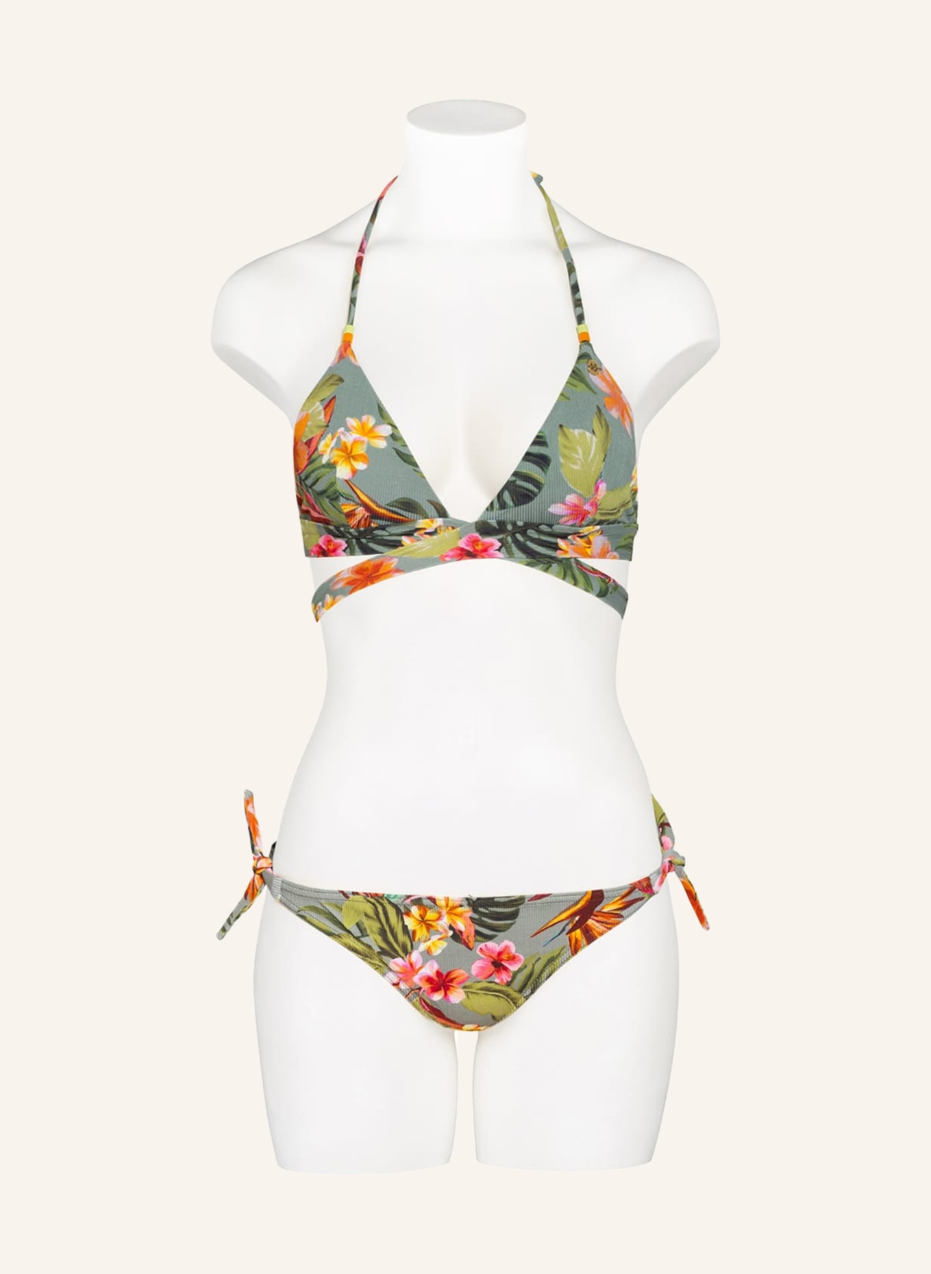 BANANA MOON Neckholder-Bikini-Top TOUHO, Farbe: GRÜN/ OLIV/ ROSA (Bild 2)