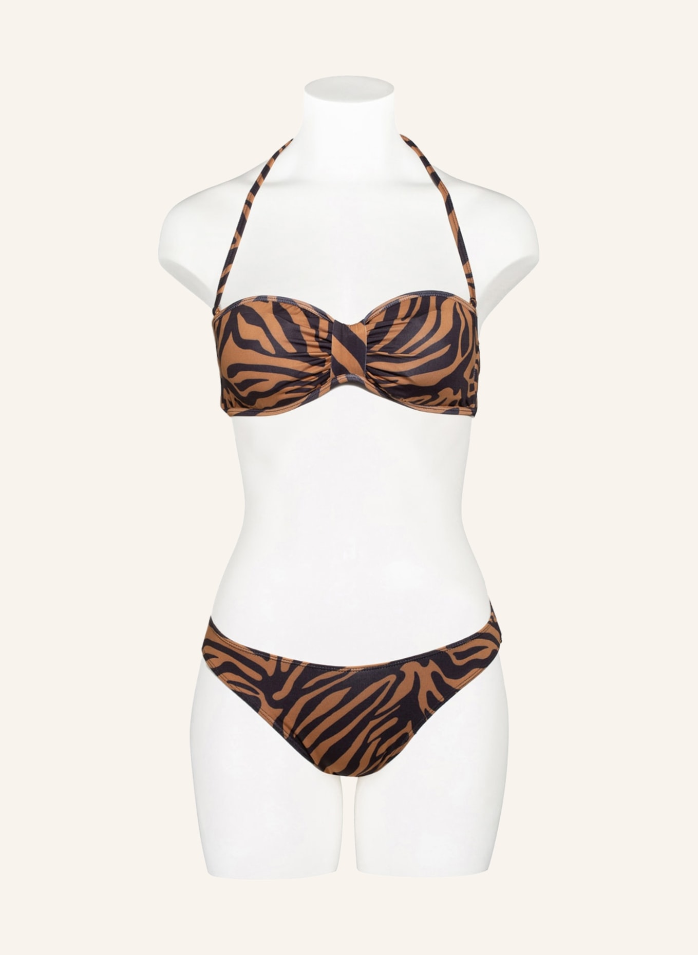 UNDERPROTECTION Bikini-Hose MELINA , Farbe: SCHWARZ/ CAMEL (Bild 2)