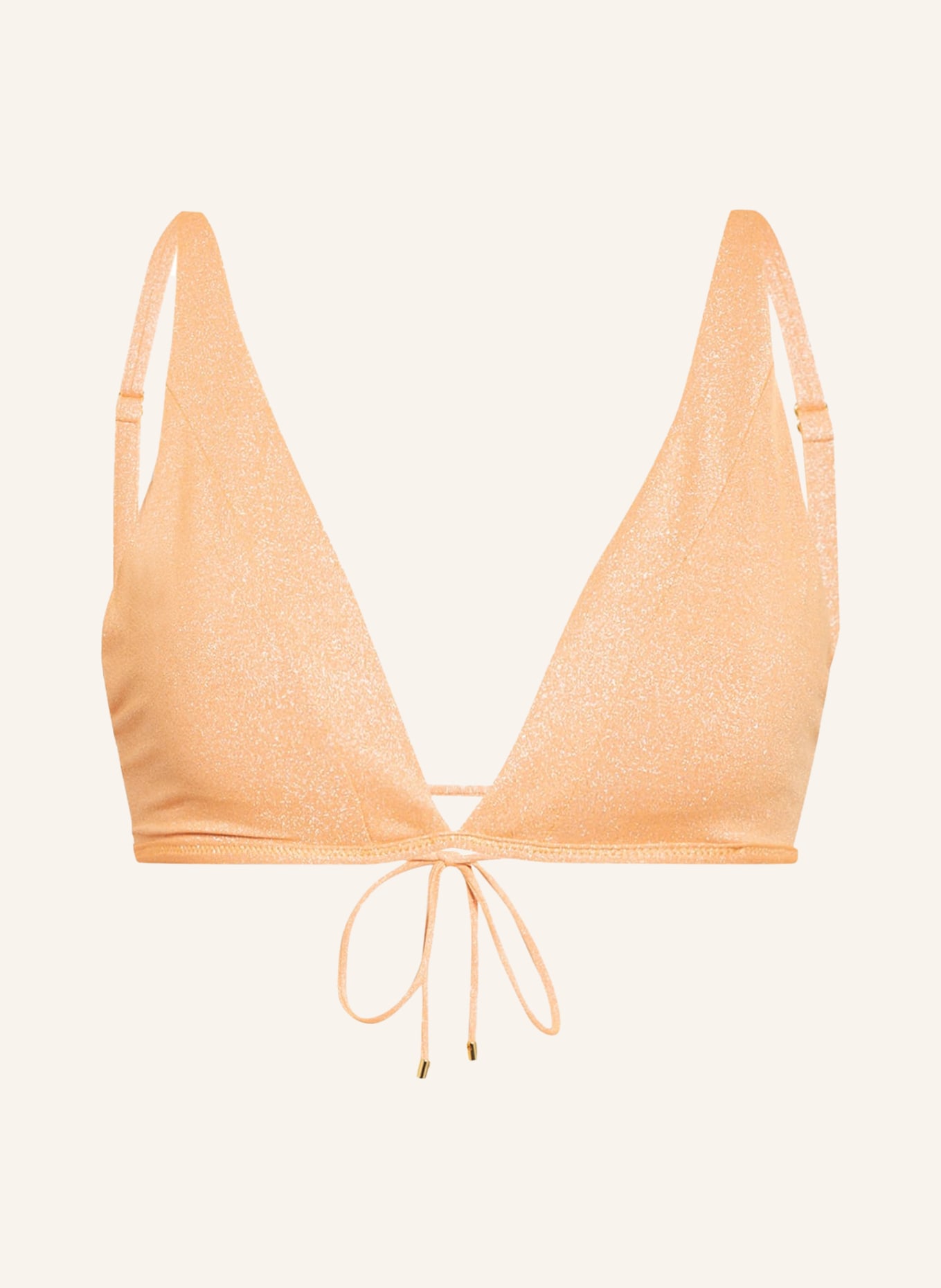 PILYQ Triangel-Bikini-Top CITRINE mit Glitzergarn , Farbe: HELLORANGE (Bild 1)