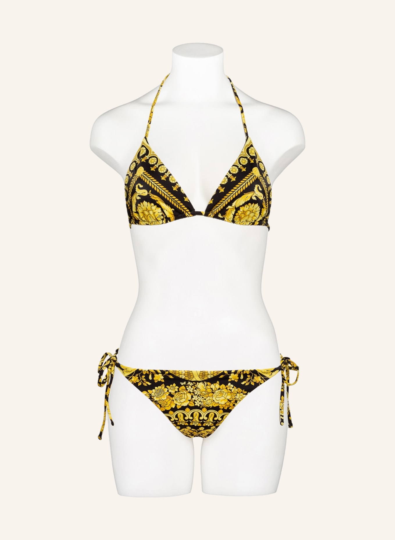 VERSACE Triangel-Bikini-Hose, Farbe: SCHWARZ/ GELB (Bild 2)