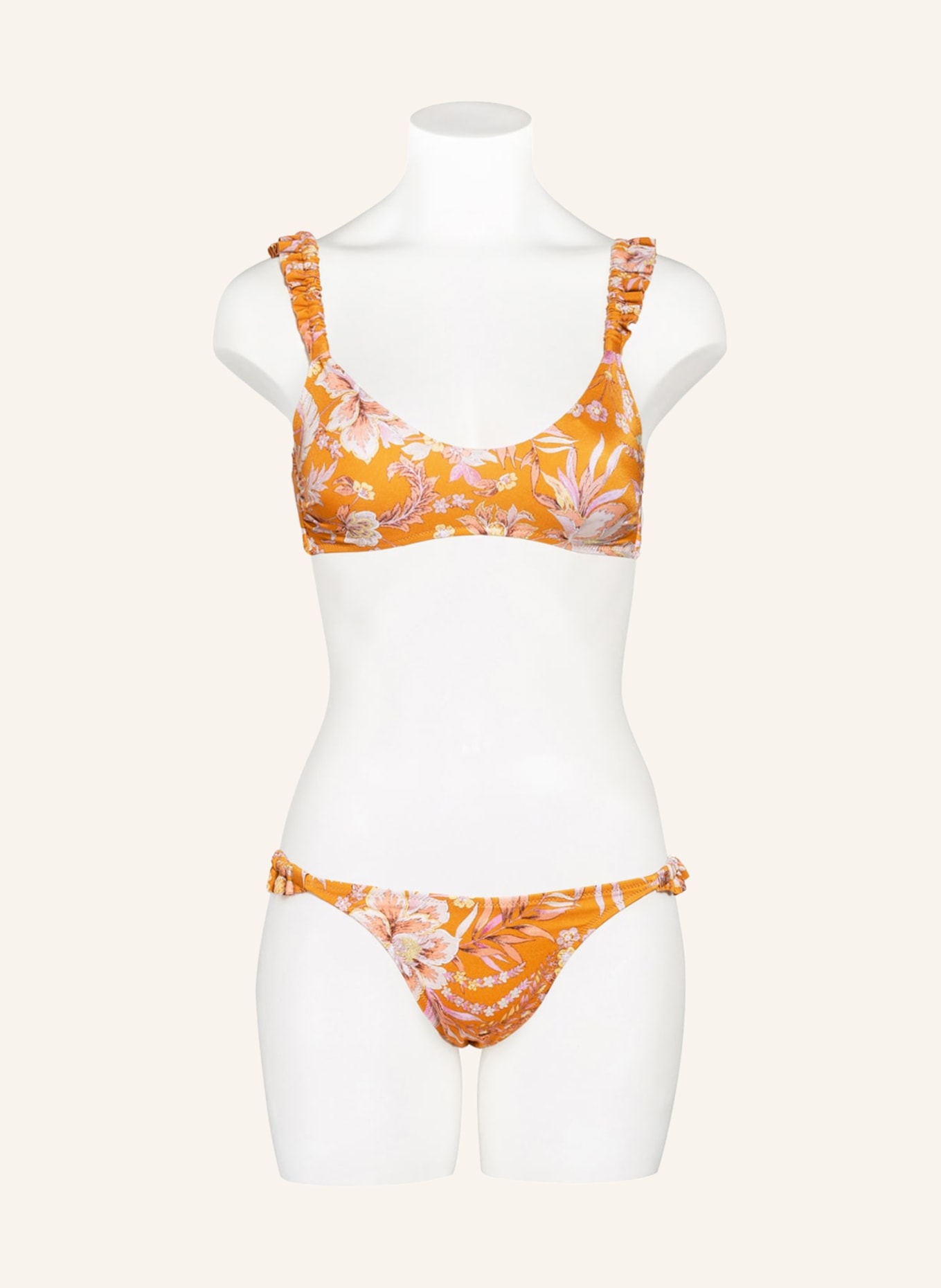 watercult Bustier-Bikini-Top JACOBEAN FLIRT, Farbe: DUNKELGELB/ LACHS/ GELB (Bild 2)