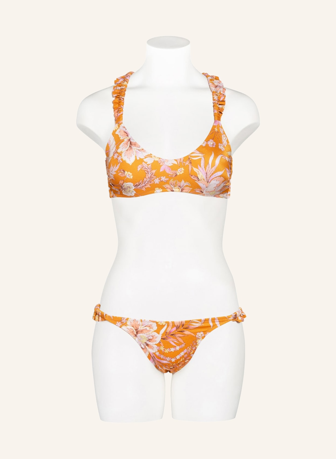 watercult Bustier-Bikini-Top JACOBEAN FLIRT, Farbe: DUNKELGELB/ LACHS/ GELB (Bild 3)