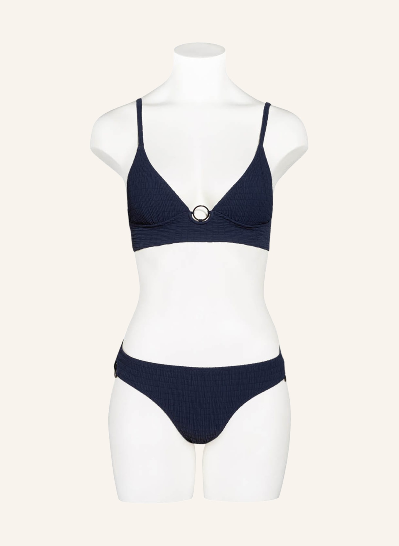 watercult Bralette-Bikini-Top SOLID CRUSH, Farbe: DUNKELBLAU (Bild 2)