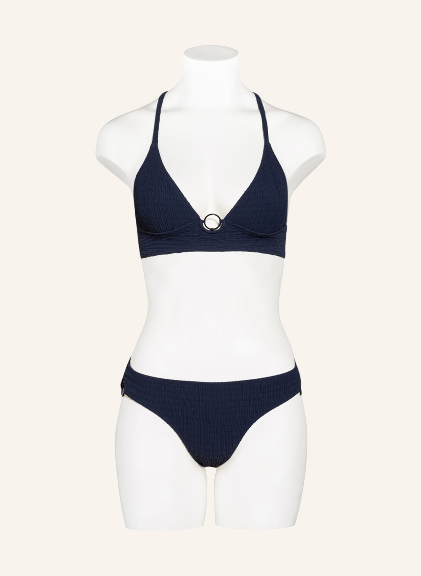 watercult Bralette-Bikini-Top SOLID CRUSH, Farbe: DUNKELBLAU (Bild 3)