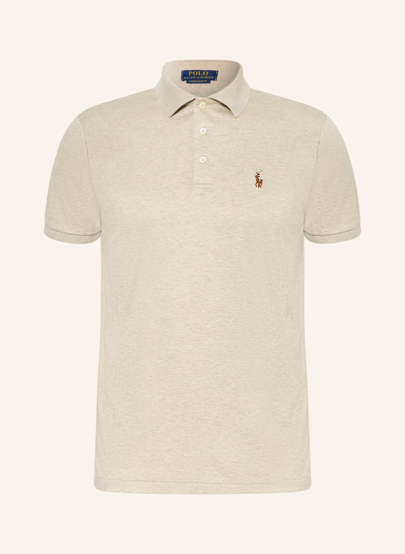 POLO RALPH LAUREN Jersey-Poloshirt Custom Slim Fit, Farbe: BEIGE(Bild null)