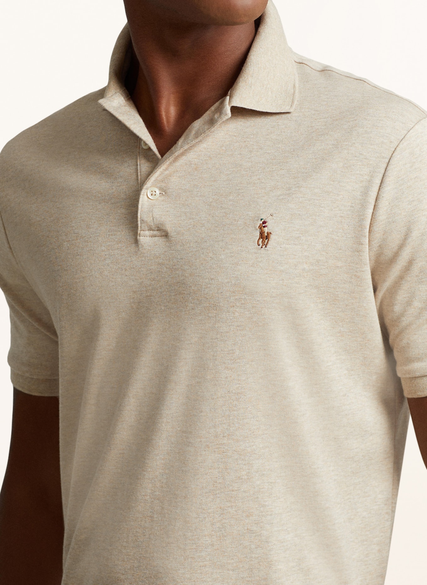 POLO RALPH LAUREN Jersey-Poloshirt Custom Slim Fit, Farbe: BEIGE (Bild 5)