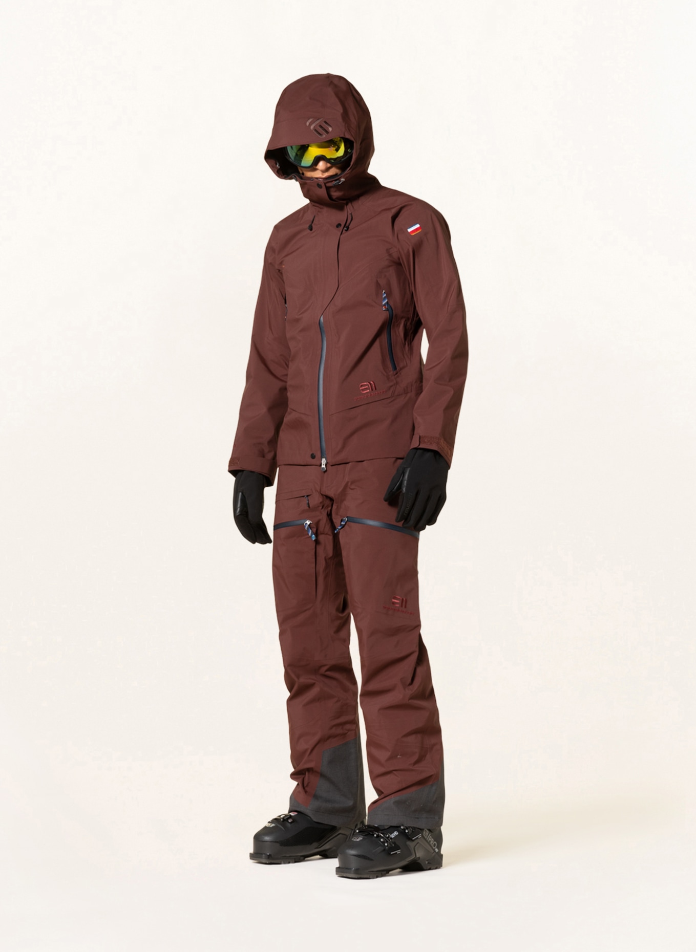 state of elevenate Ski jacket PURE, Color: DARK RED (Image 2)
