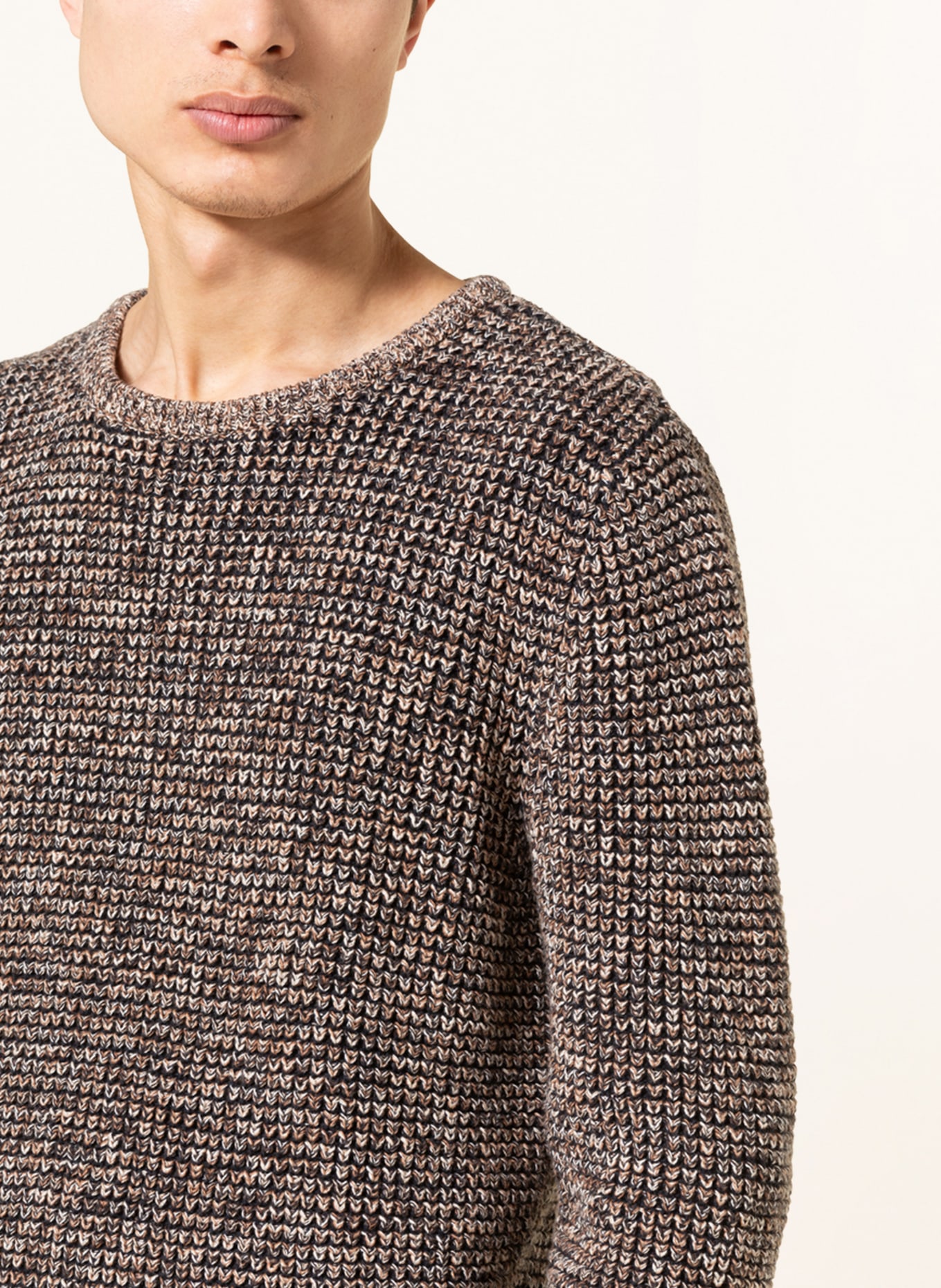 RAGMAN Sweater, Color: BEIGE/ BLACK/ TAUPE (Image 4)