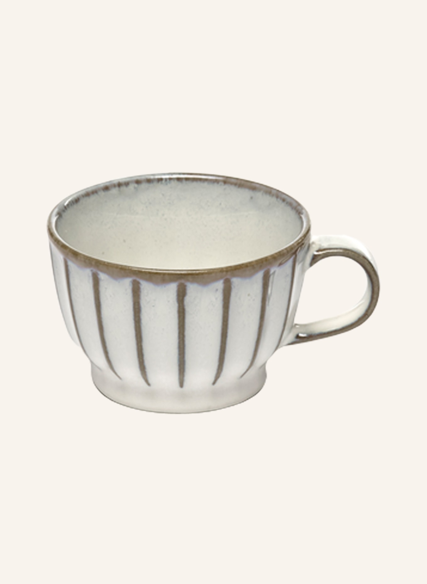 SERAX Set of 4 espresso cups INKU, Color: WHITE/ LIGHT BLUE/ BROWN (Image 2)