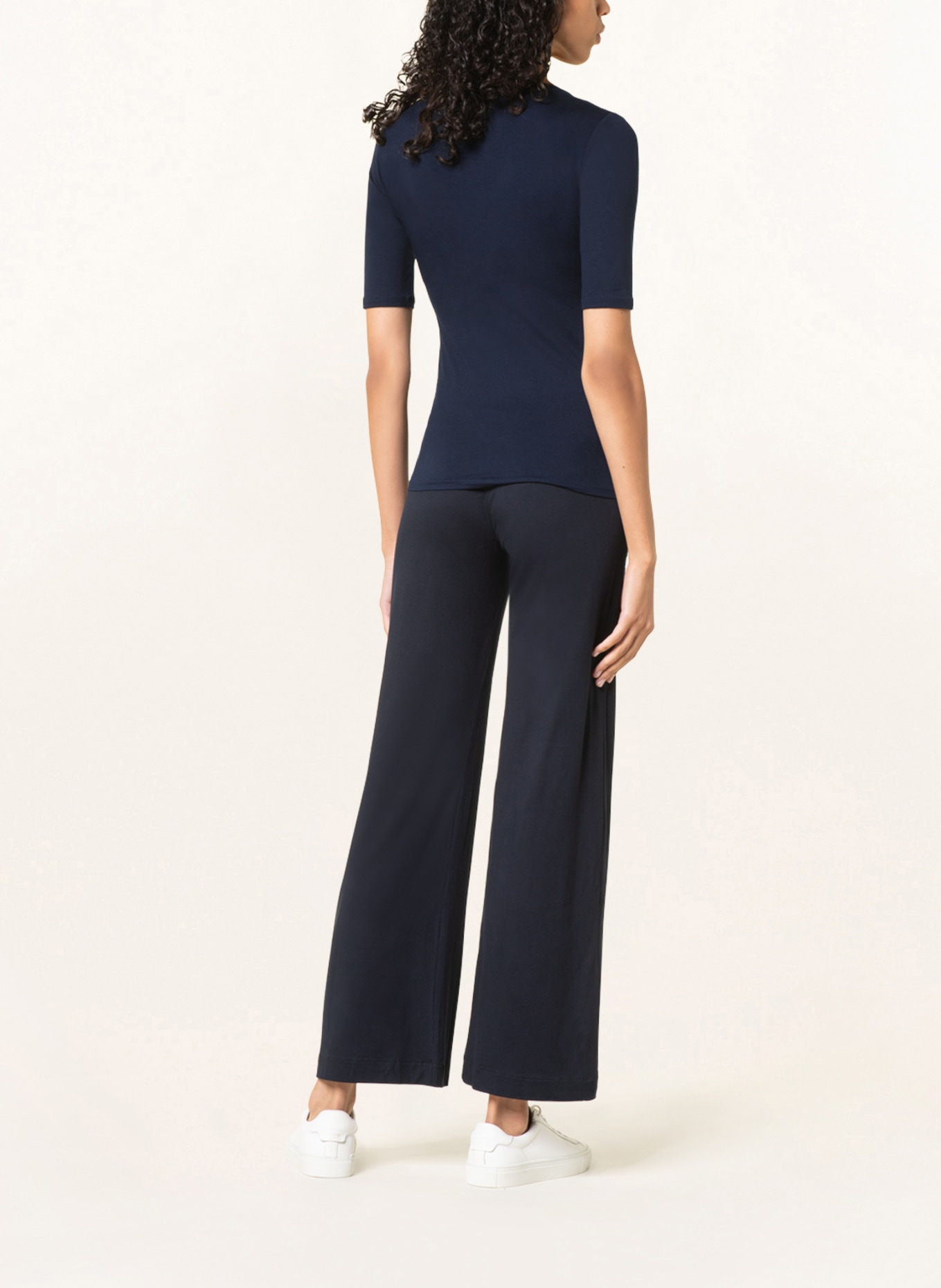 MAJESTIC FILATURES Tričko: TMAVĚ MODRÁ