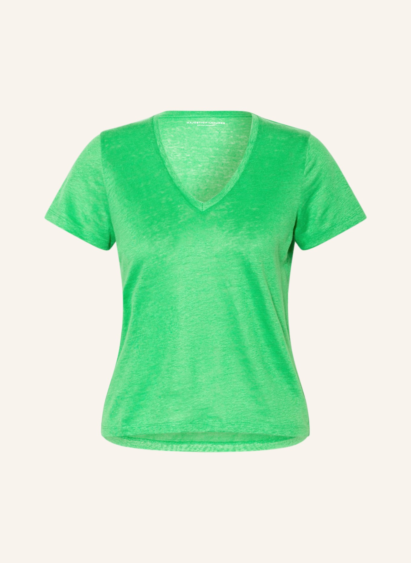 MAJESTIC FILATURES T-shirt made of linen, Color: GREEN (Image 1)