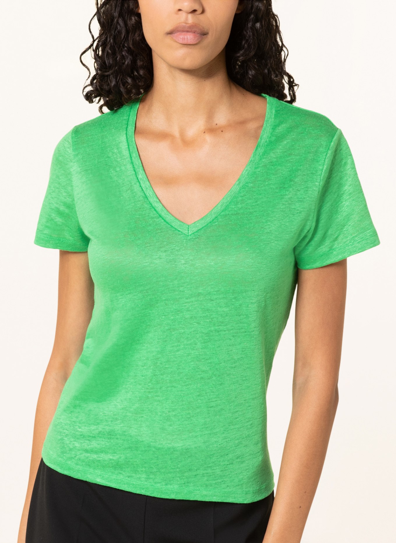 MAJESTIC FILATURES T-shirt made of linen, Color: GREEN (Image 4)