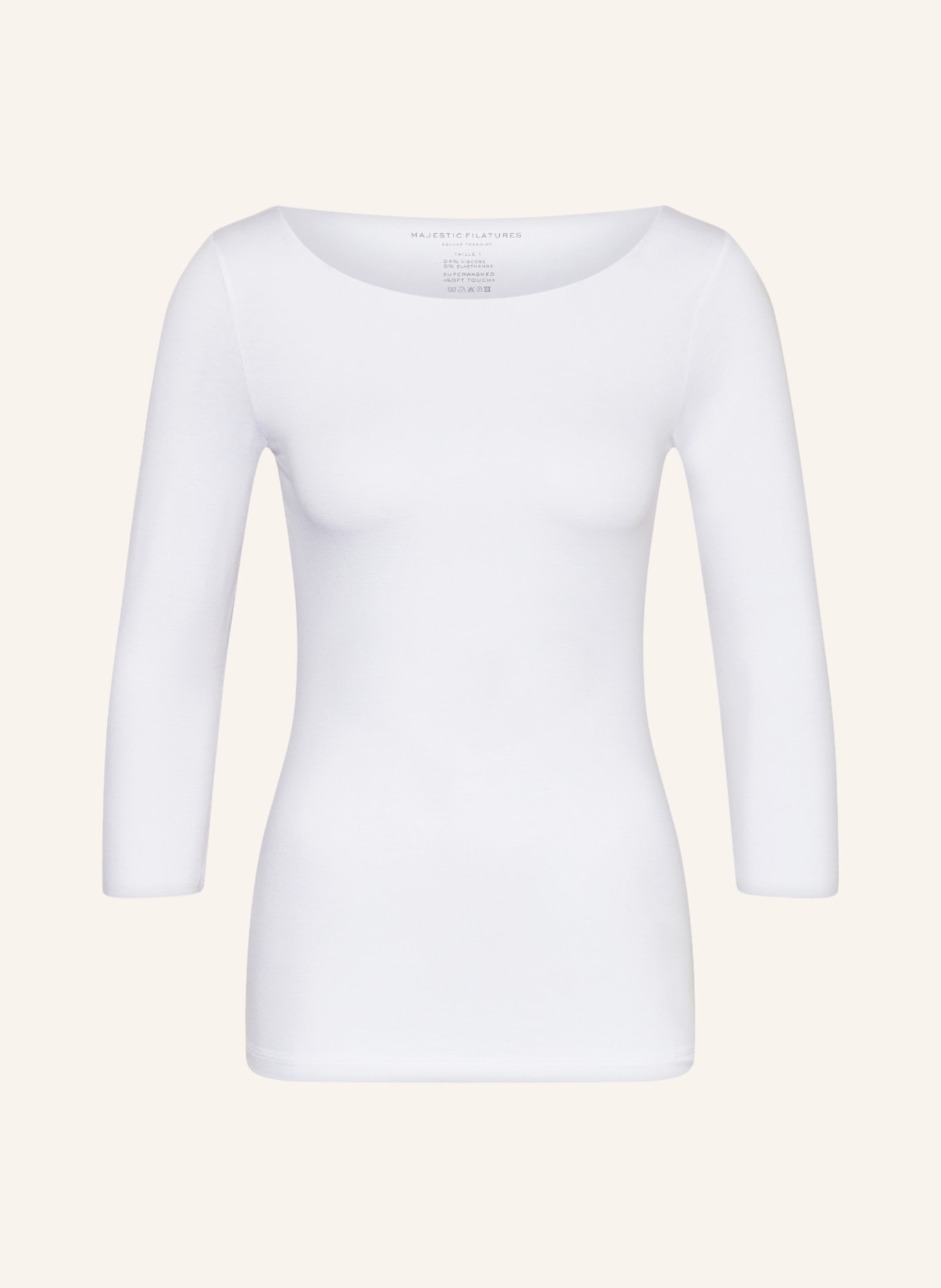 MAJESTIC FILATURES Shirt with 3/4 sleeves , Color: WHITE (Image 1)