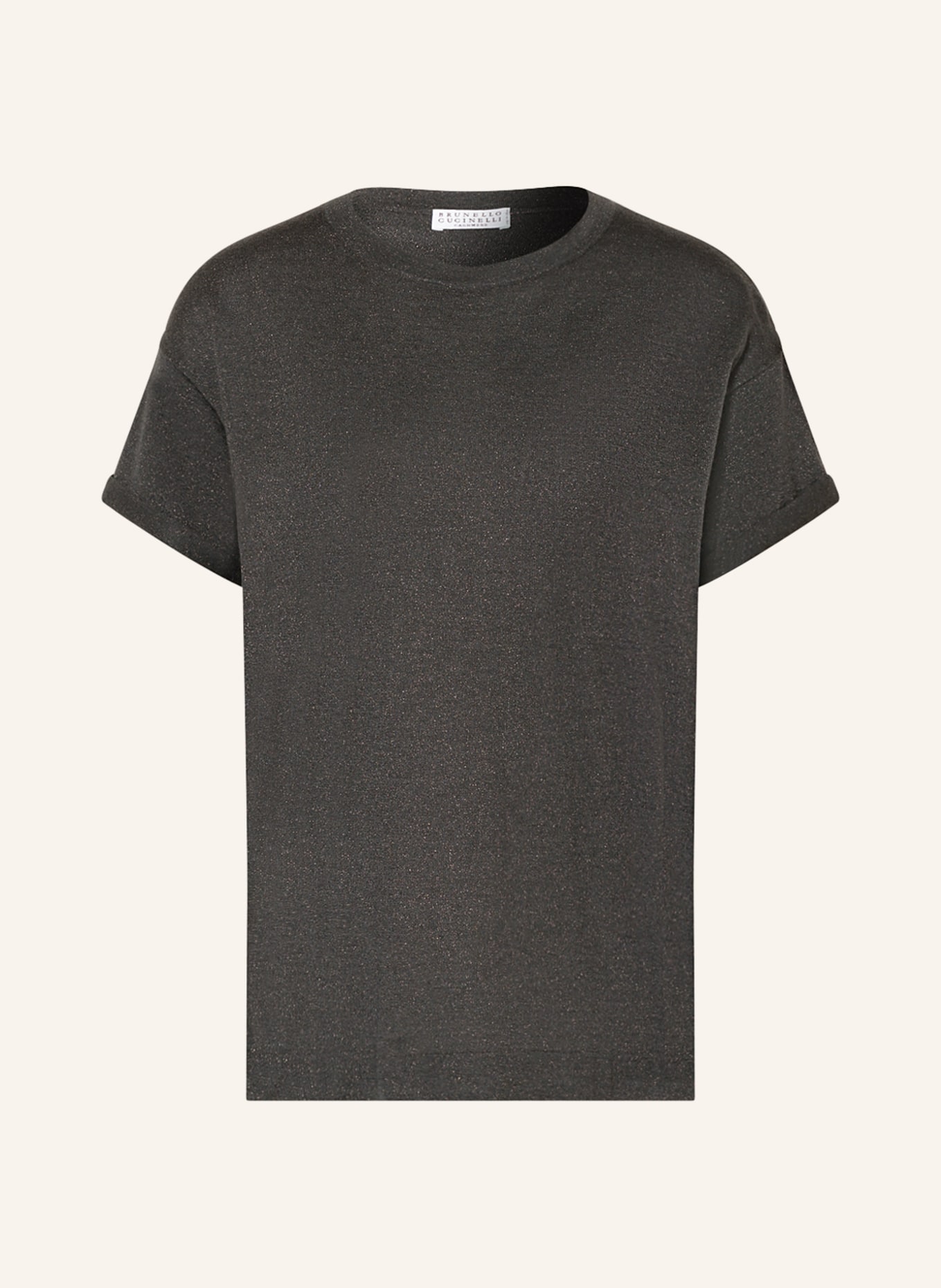 BRUNELLO CUCINELLI Úpletové tričko, Barva: TMAVĚ ŠEDÁ (Obrázek 1)