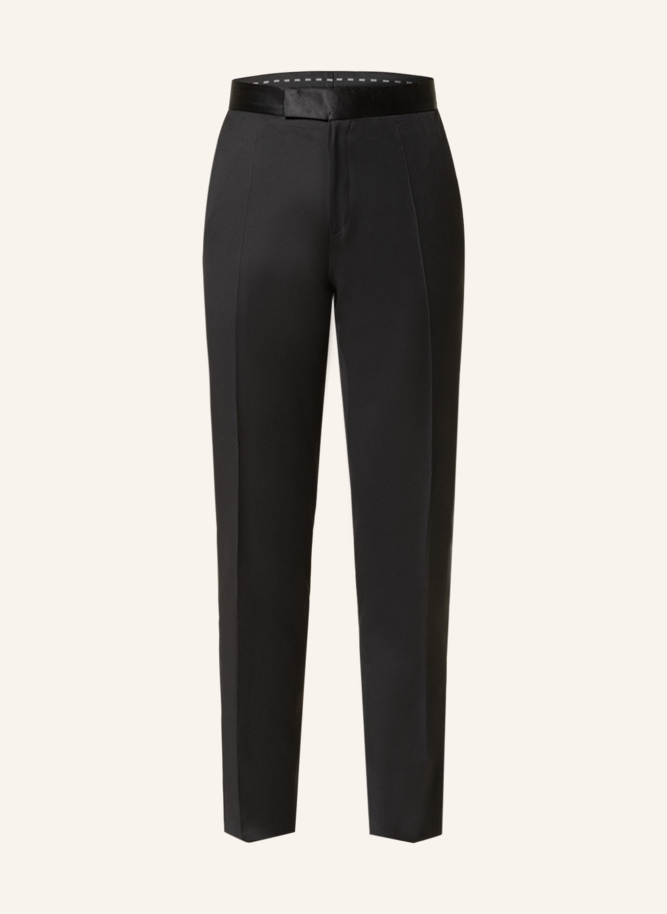 Premium Slim Fit Dark Beige Pure wool flat-front Dress Pants