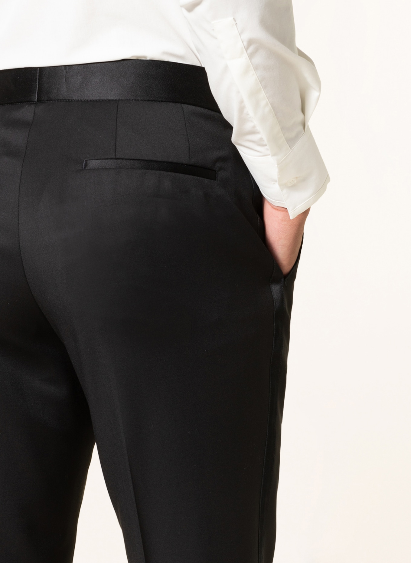 Men's Black Tuxedo Pants 100% Wool Fitted Flat Front 60-62" Waist  Regular Rise | eBay