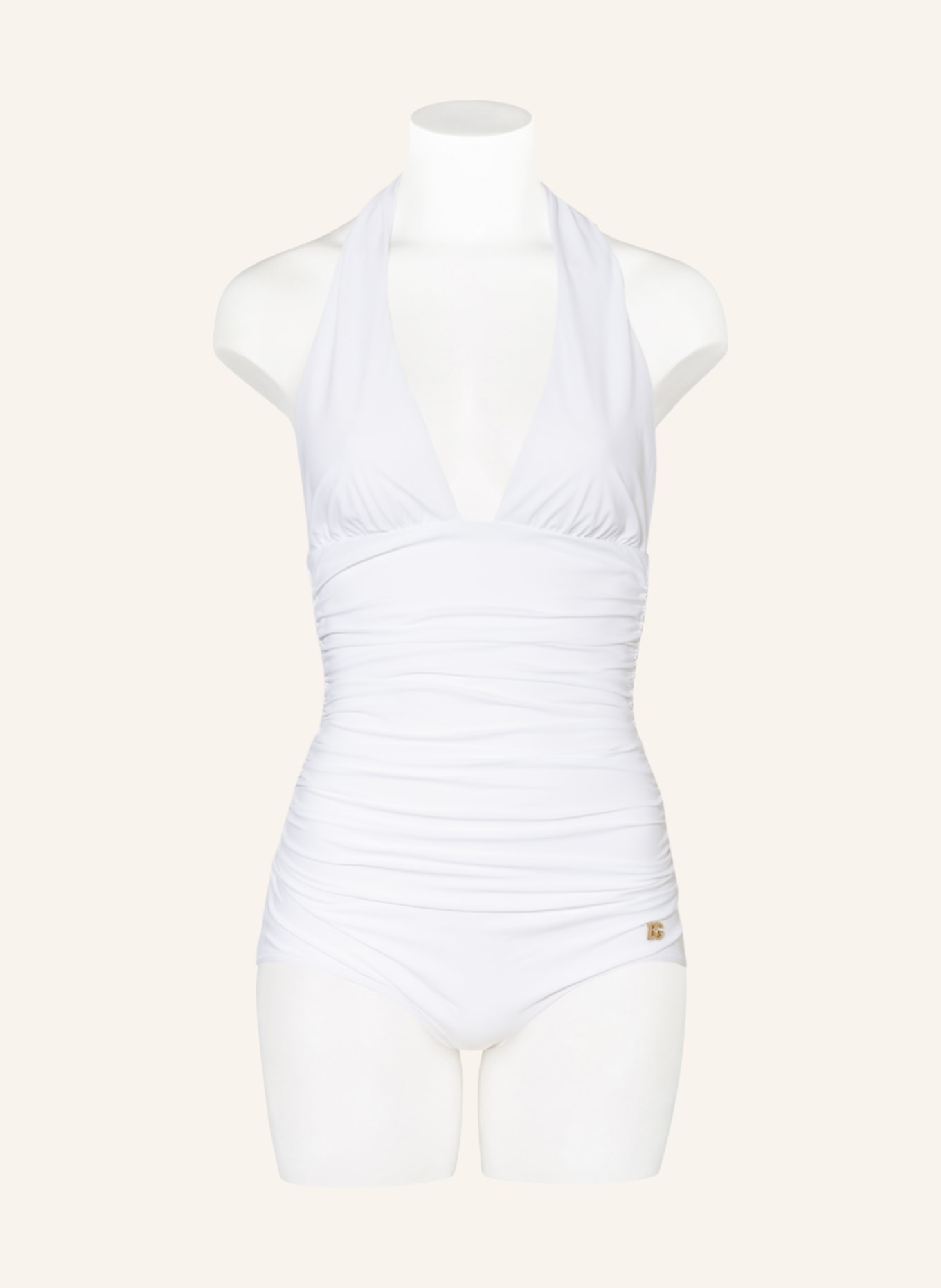 DOLCE & GABBANA Halter neck swimsuit, Color: WHITE (Image 2)