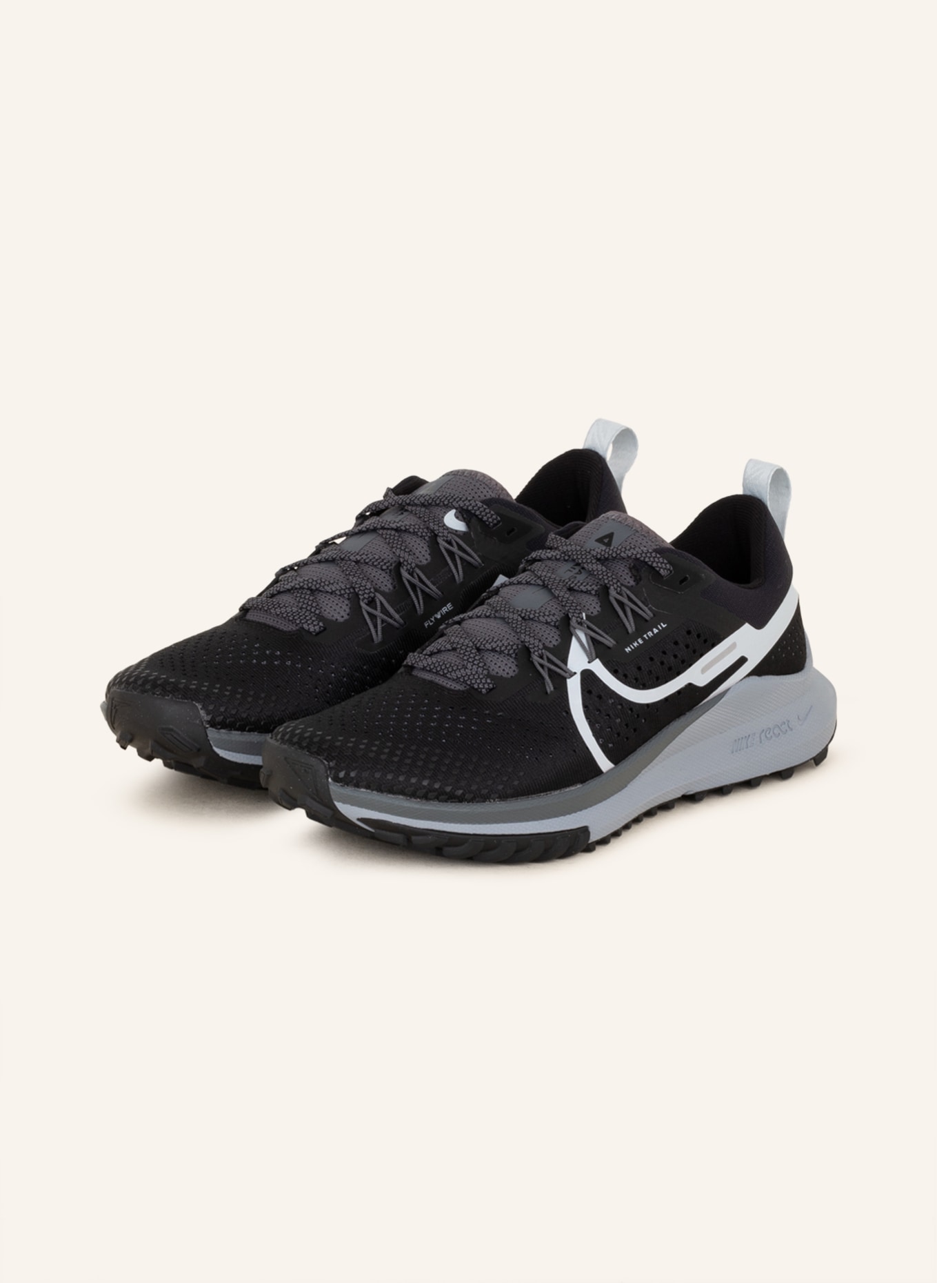 Nike Trailrunning-Schuhe REACT PEGASUS TRAIL 4, Farbe: SCHWARZ/ GRAU (Bild 1)