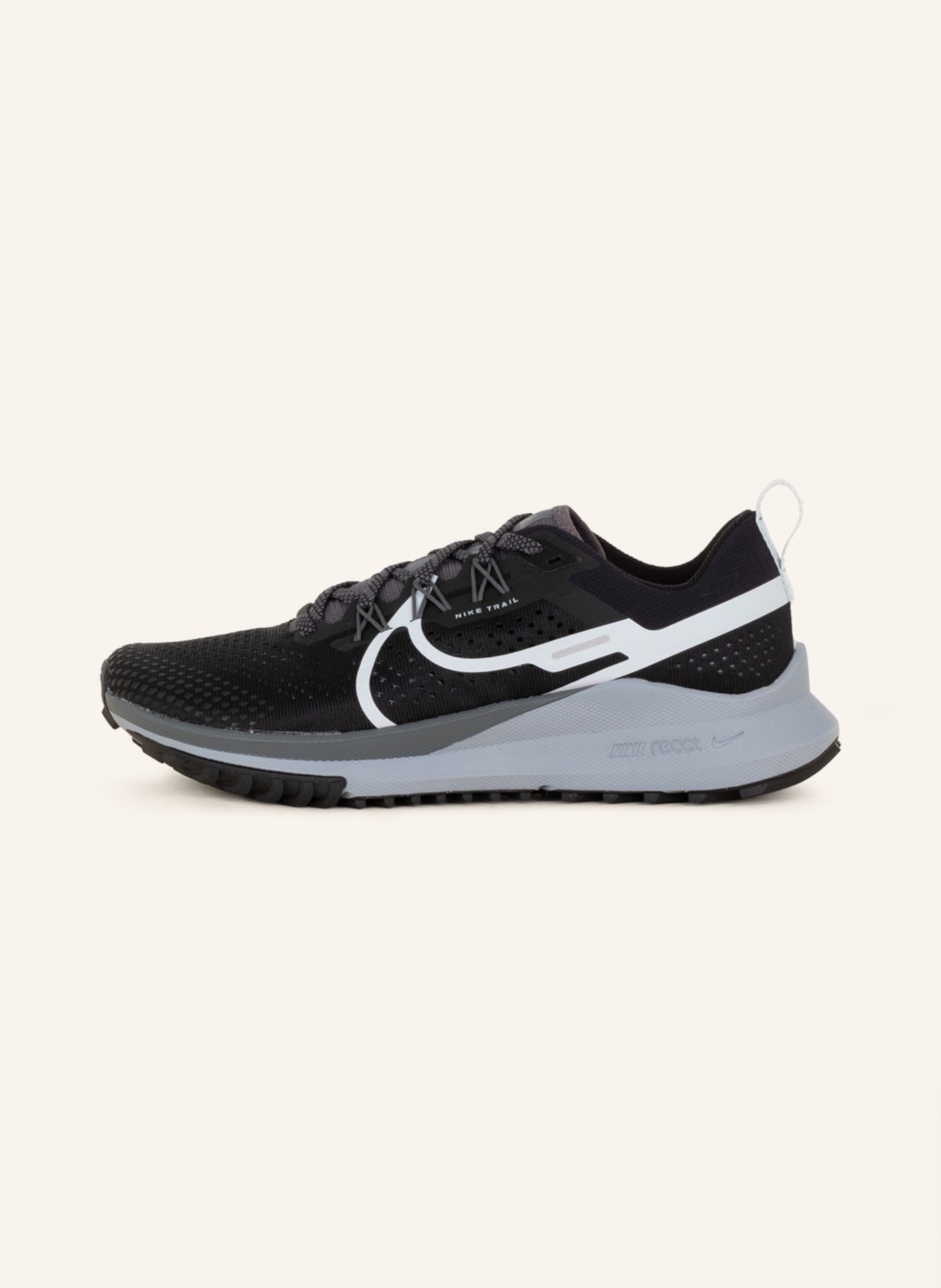 Nike Trailrunning-Schuhe REACT PEGASUS TRAIL 4, Farbe: SCHWARZ/ GRAU (Bild 4)