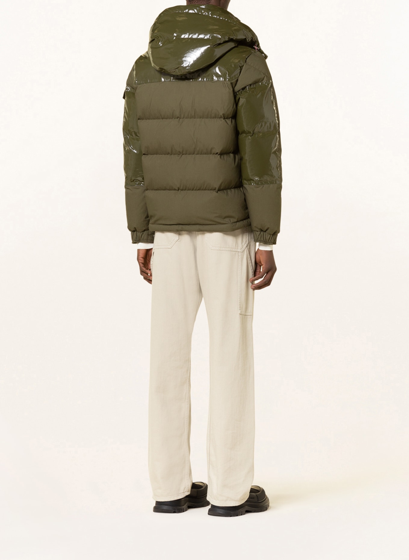 MONCLER Down jacket CHARDON in mixed materials with detachable hood, Color: OLIVE (Image 3)