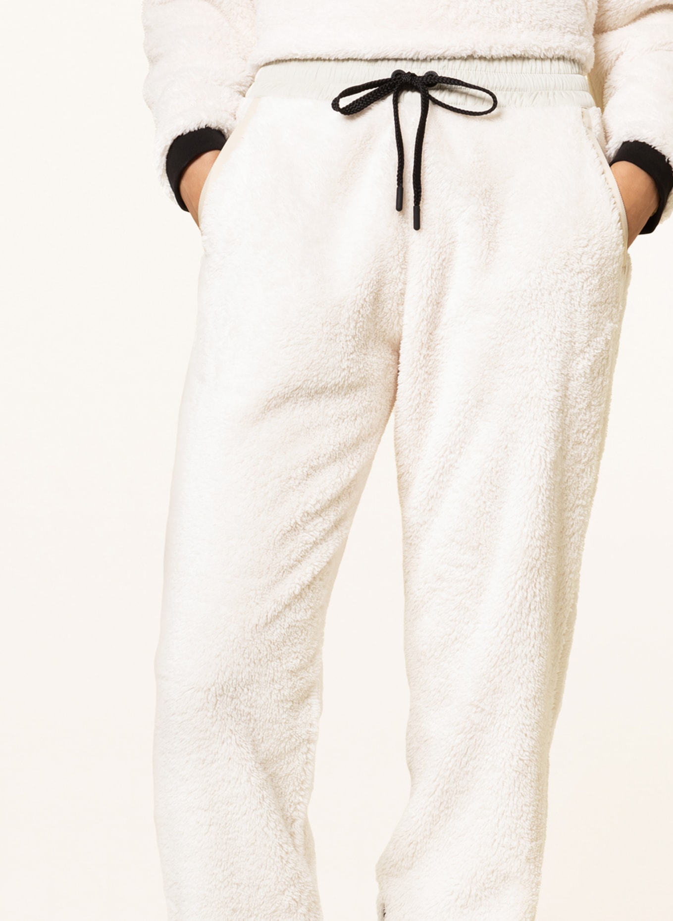 MONCLER GRENOBLE Spodnie ze sztucznego futra , Kolor: ECRU (Obrazek 5)