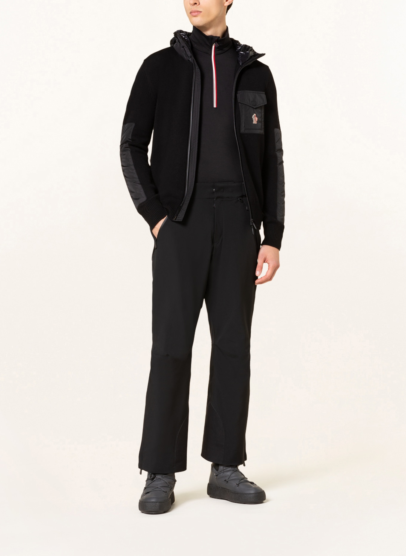 MONCLER GRENOBLE Cardigan in mixed materials , Color: BLACK (Image 2)