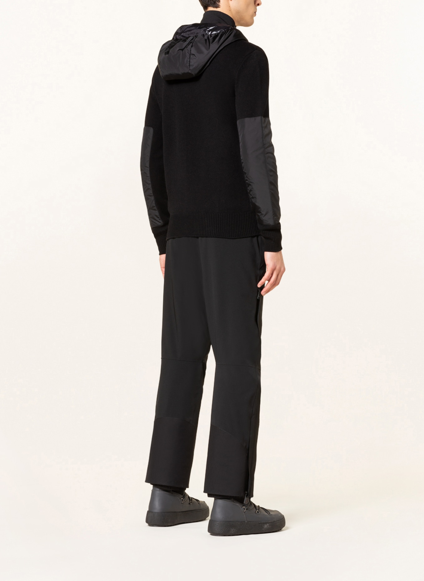 MONCLER GRENOBLE Cardigan in mixed materials , Color: BLACK (Image 3)