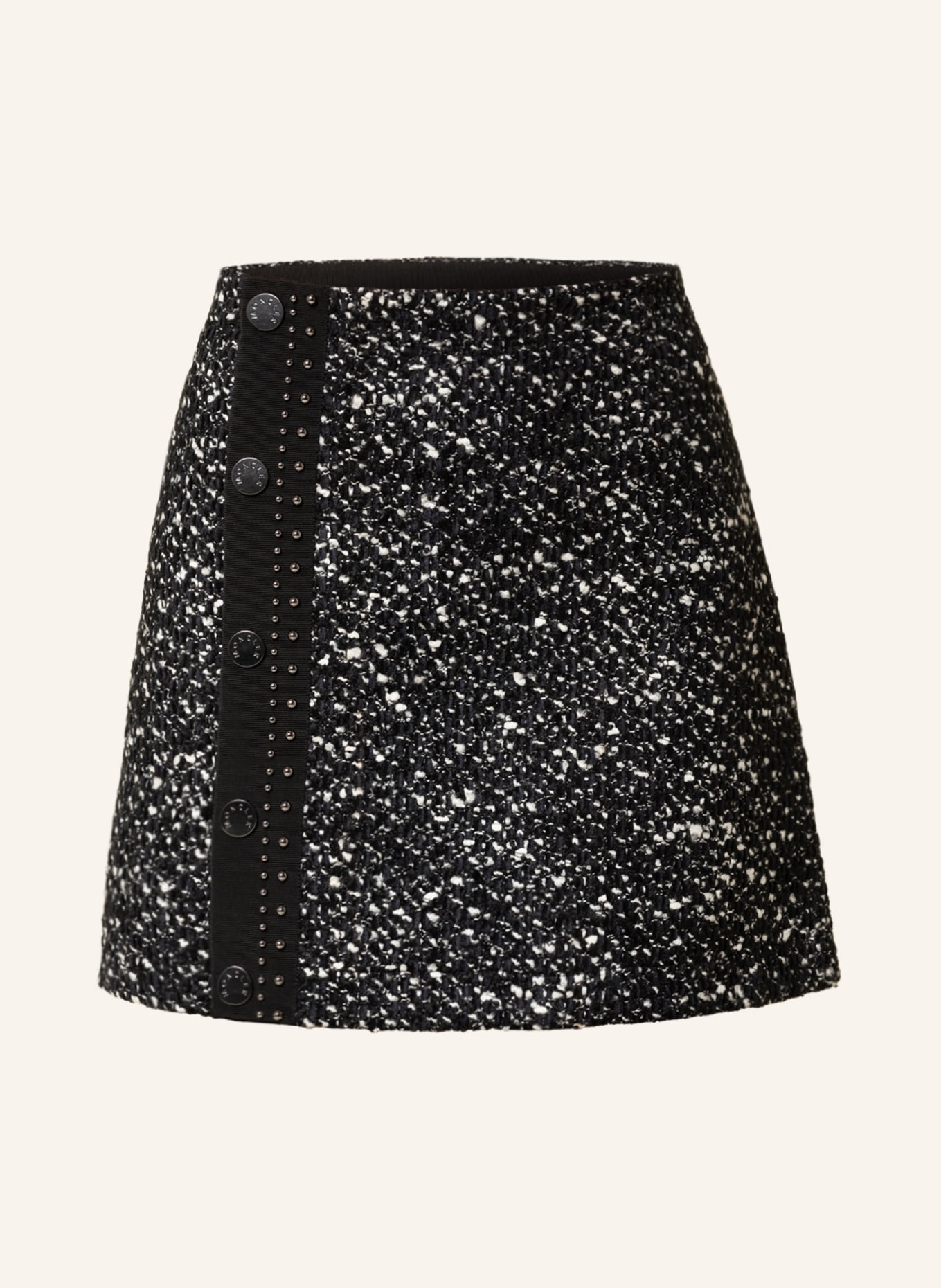 MONCLER Tweed skirt , Color: BLACK/ WHITE (Image 1)