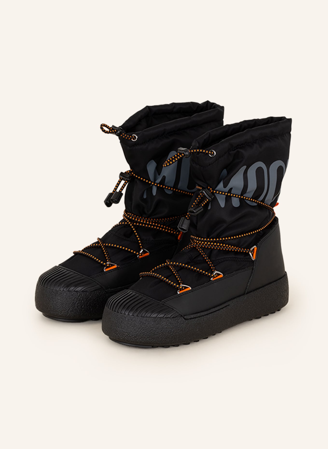 MOON BOOT Moon boots POLAR, Color: BLACK/ ORANGE (Image 1)