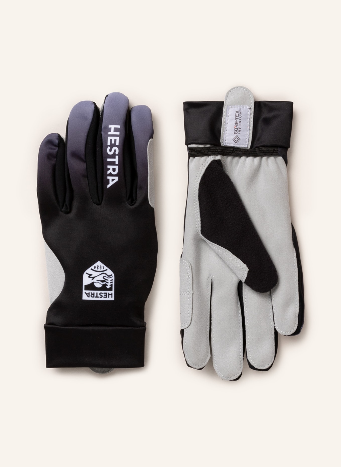 HESTRA Ski gloves INFINIUM MOMENTUM, Color: BLACK/ LIGHT GRAY (Image 1)