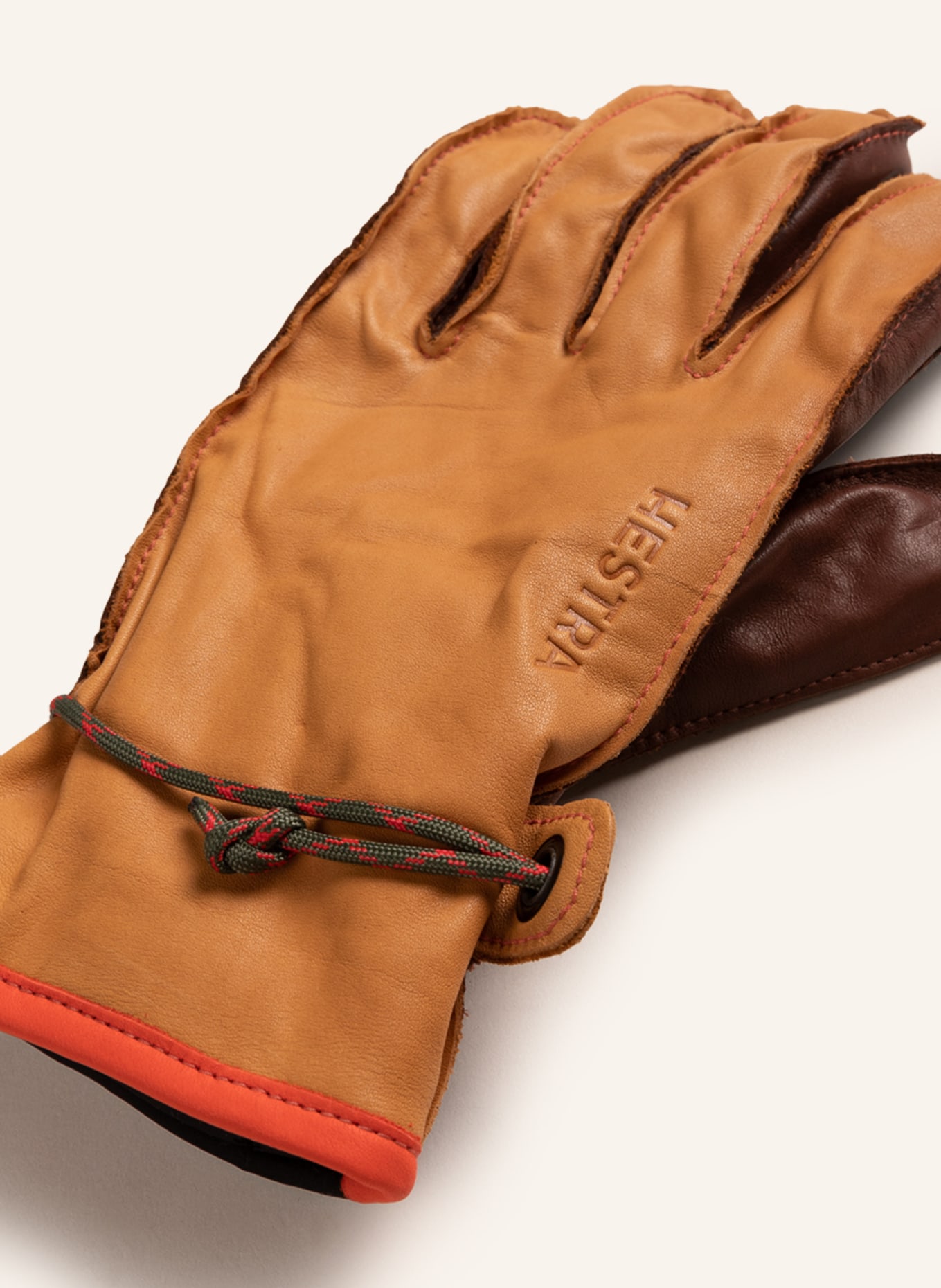 HESTRA Leather gloves WAKAYMA, Color: COGNAC/ DARK YELLOW (Image 2)