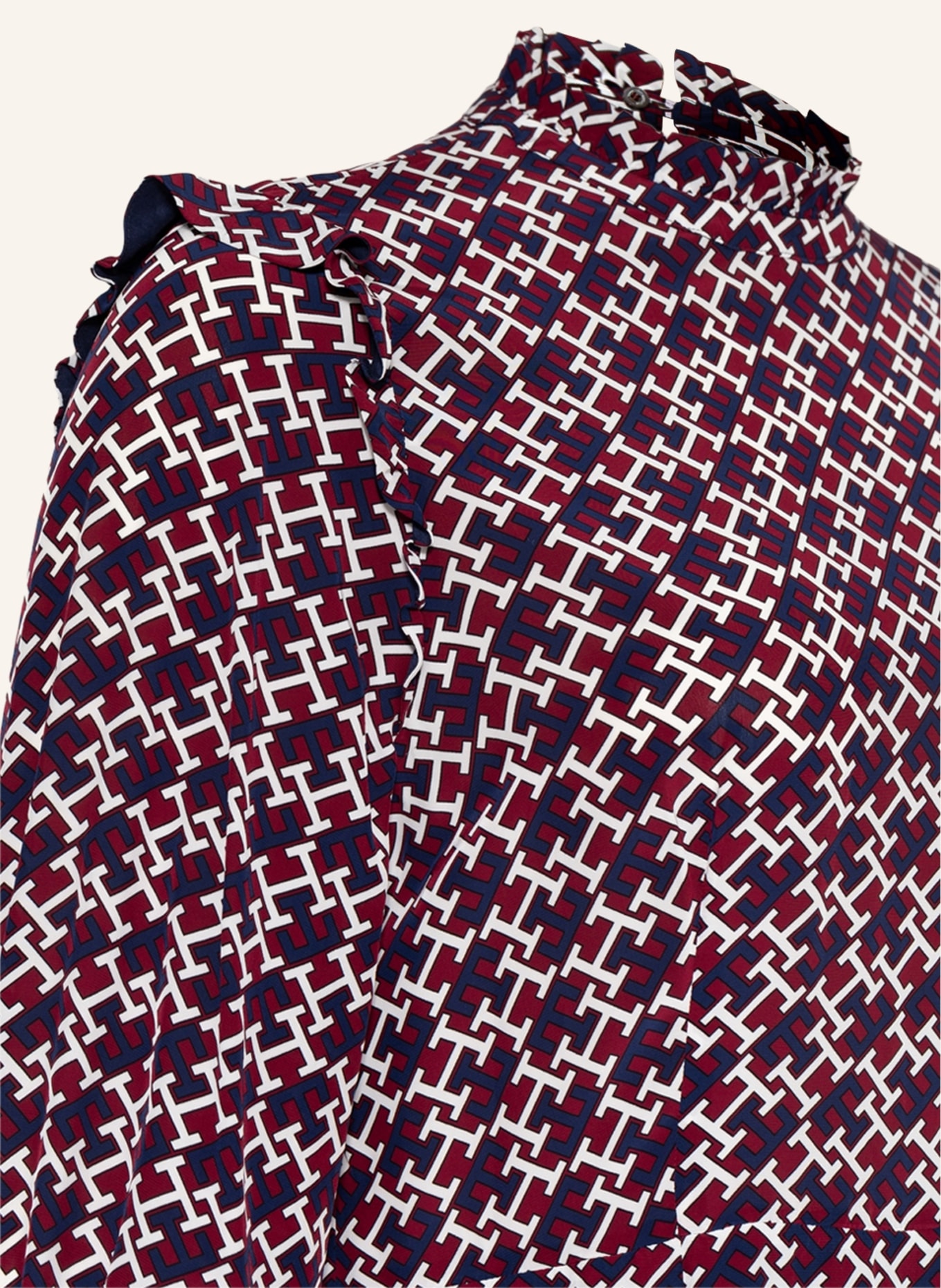 TOMMY HILFIGER Kleid mit Volants, Farbe: DUNKELBLAU/ DUNKELROT/ WEISS (Bild 3)