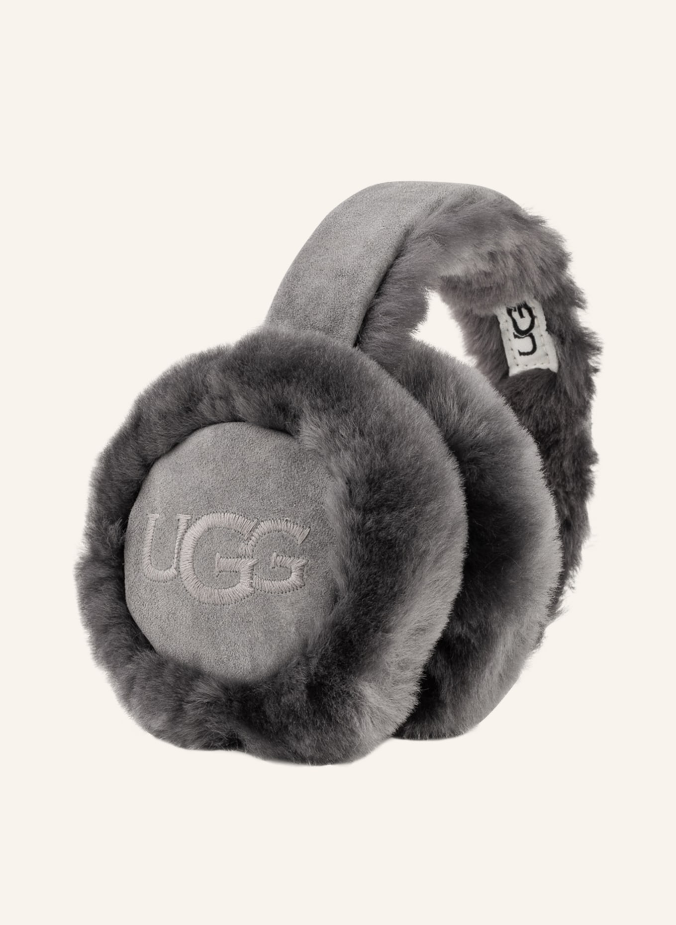 UGG Earmuffs with real fur, Color: GRAY (Image 2)