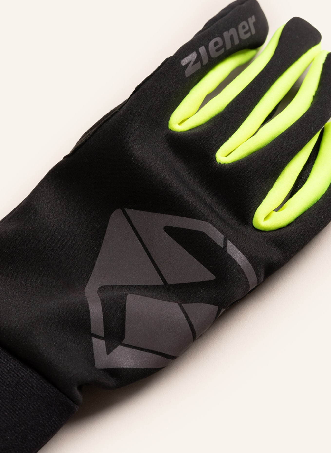 ziener Cycling gloves DOJAN with touchscreen function, Color: BLACK/ NEON YELLOW (Image 2)